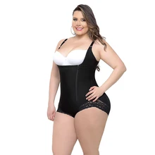 

Women Shapewear Bodysuit Thong Body Shaper Slimming Underwear Weight Loss Fat Burner Tummy Control Waist Cinchers Plus Size