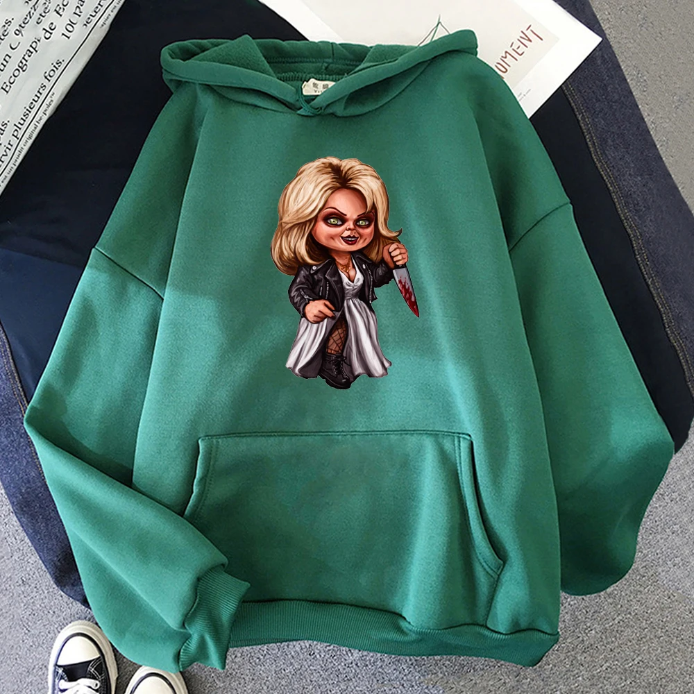 Chucky Hoody Oversized Sweatshirts Gothic Sudaderas Para Mujer Child's Play TV Graphic Tops Horror Movie Hoodie Women Clothing