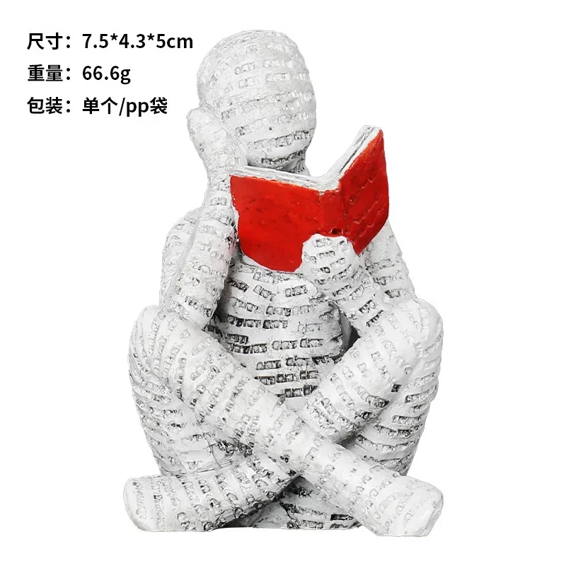 Crafts Read about Small Character Design Resin Abstract Home Decorations Fashionable Bookshelf Decorations Home Decor Figurines 1