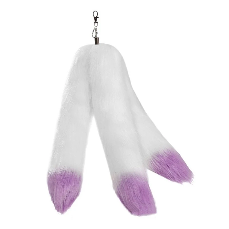 Handmade Plush Tail Keychain Pendant Lovely Hanging Decoration Bag Pendant 37JB