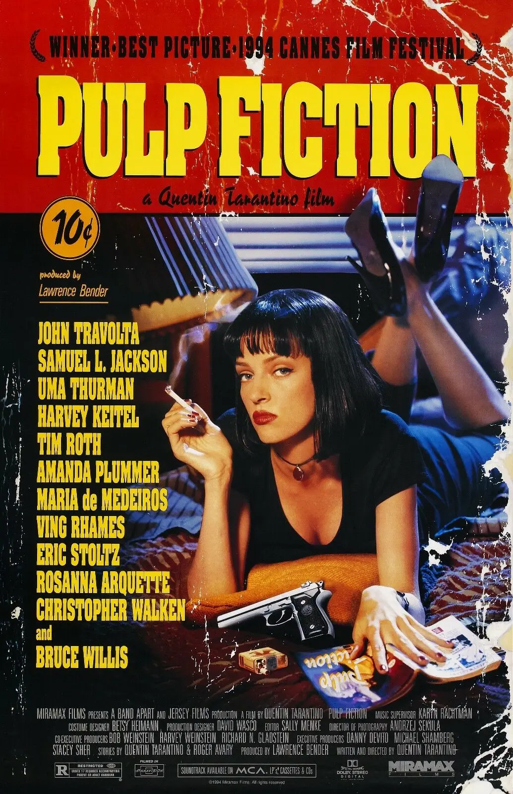 

Pulp Fiction Classic Movie Art Film Print Silk Poster Home Wall Decor
