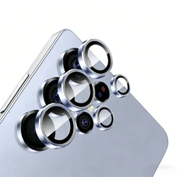 Premium Back HD Camera Protector with 3D Rear Glass Ring Lens Accessories - Samsung S25 (SKY BLUE)
