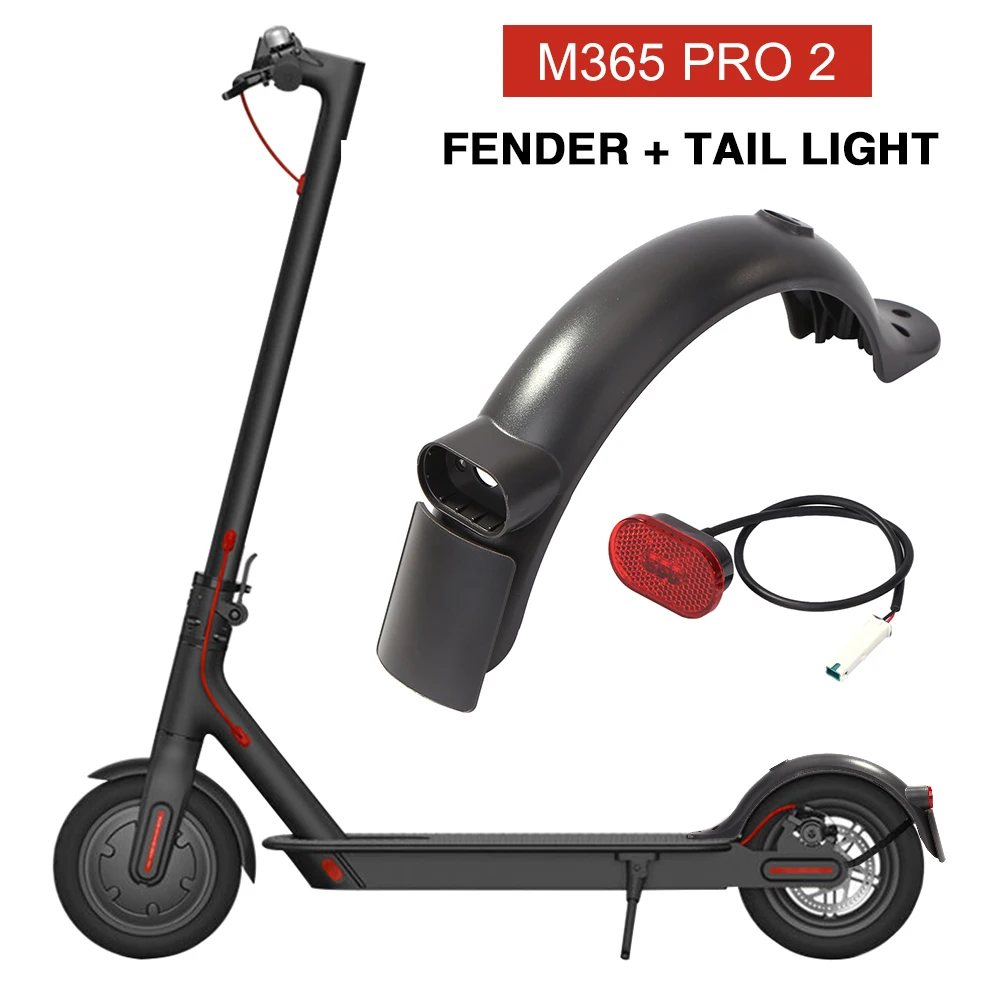 E-Scooter Pneumatico Splash Parafango Con Fanale Posteriore Anteriore Parafango Posteriore Vite Linea Parti Per Xiaomi Scooter M365 Pro 2 1S - immagine 3
