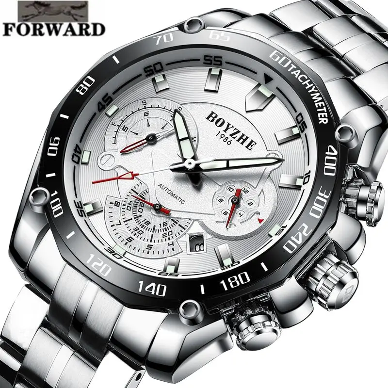 Multifunctional 30Bar waterproof luminous calendar watch for men  Fully automatic movement bottoming new alloy tourbillon watch limited edition tourbillon full sky star celestial mechanical watch waterproof fully automatic jacob watch