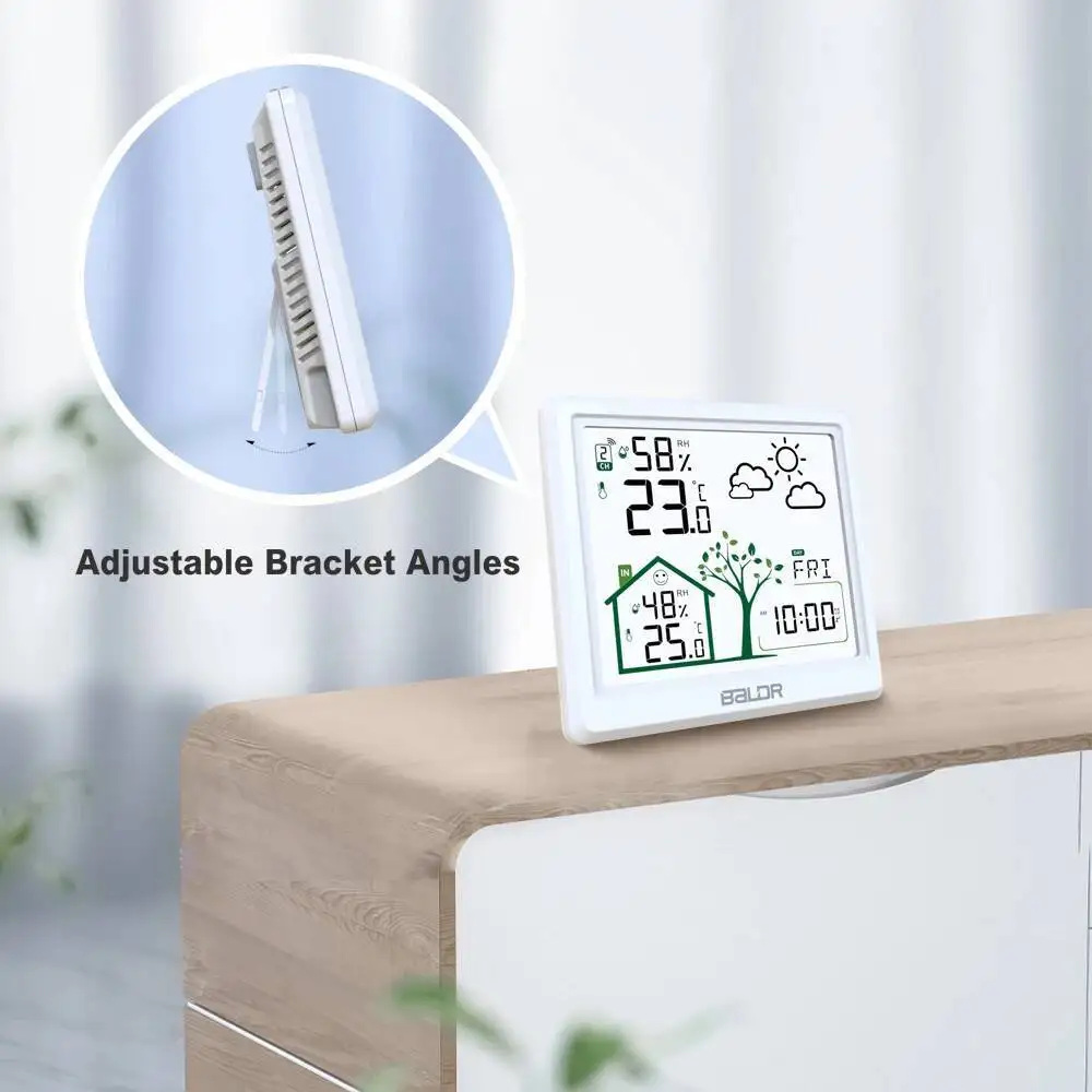 BALDR Wireless Digital Weather Station Thermometer Hygrometer Alarm Clock Comfor