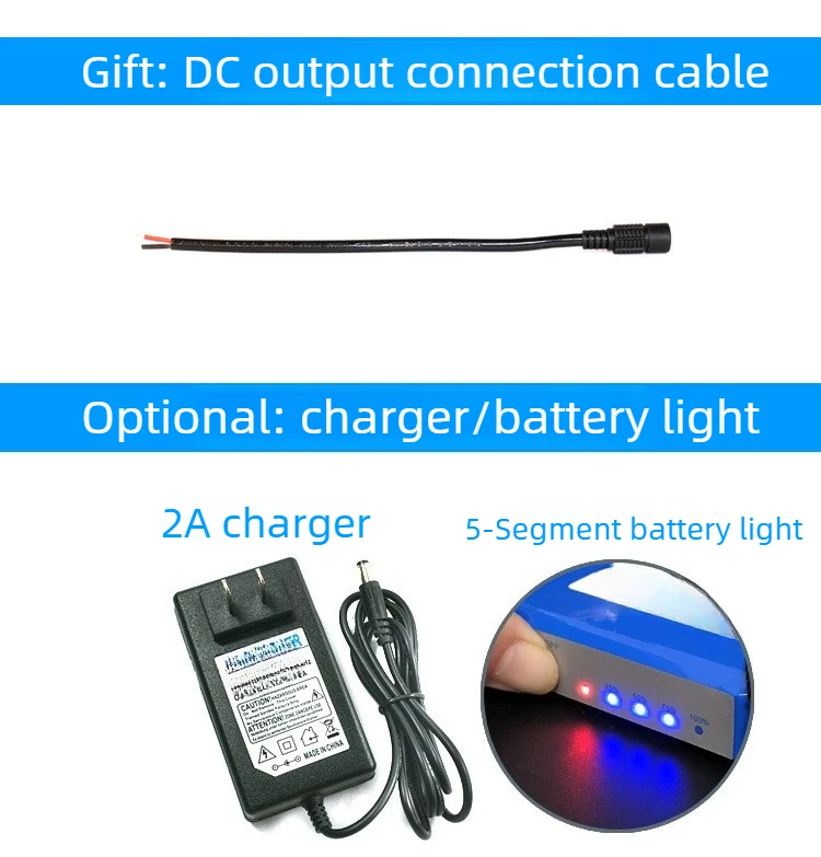 12V Polymer Lithium Battery 6Ah-20Ah for Power Display Light, Charging Protectio