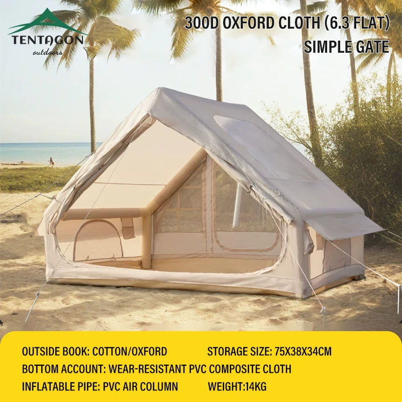 אוהל נפח חיצוני להתקנה מהירה אוהל קמפינג 3/4P לילה עמיד למים מעובה פיקניק גדול מעובה קבינה משפחתית