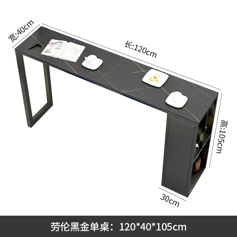 

1-40 Italian rock slab bar table living room against the wall restaurant narrow strip bar home high cabinet combination high fe