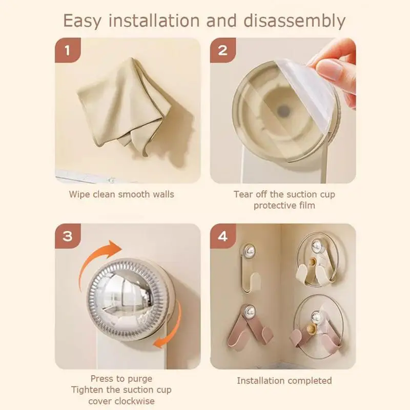 Rotating Suction Cup Pot Lid Rack Kitchen  Chopping Board Hanger Cutting Board Hooks Punching-free Wall Mounted Pot Lid Holder