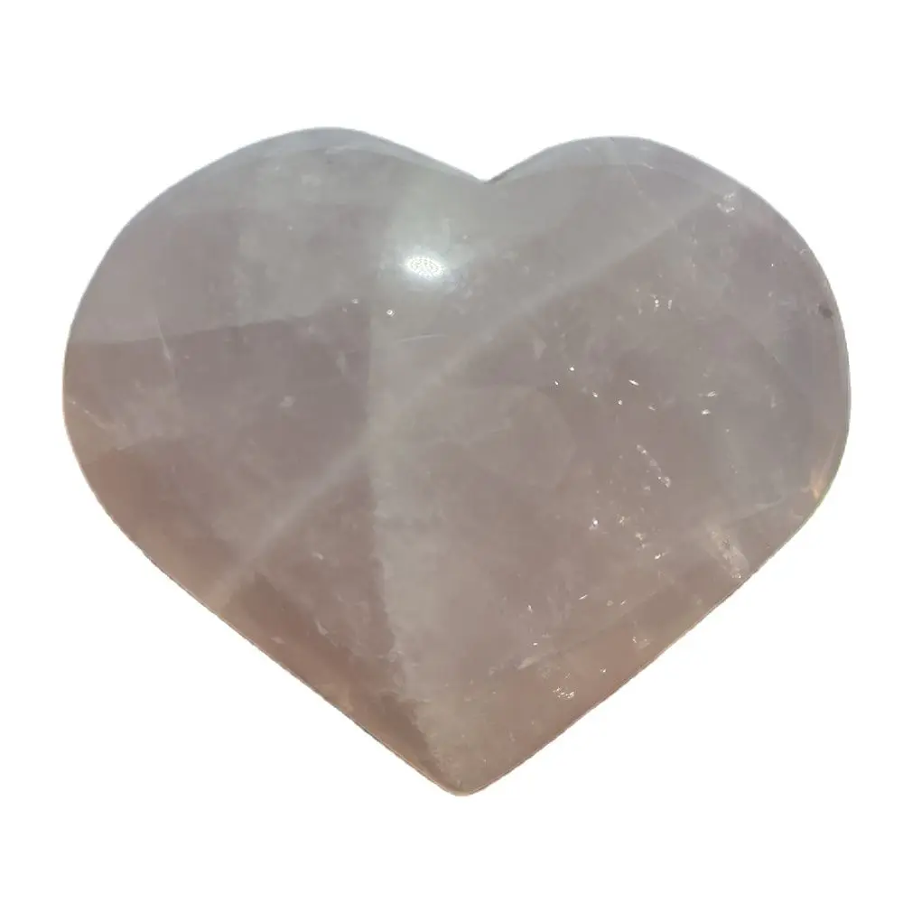 Natural Rose Quartz Heart Shaped  Pink Crystal  Polished Gem Mineral Specimen Decoration Energy Reiki Healing Stone 4