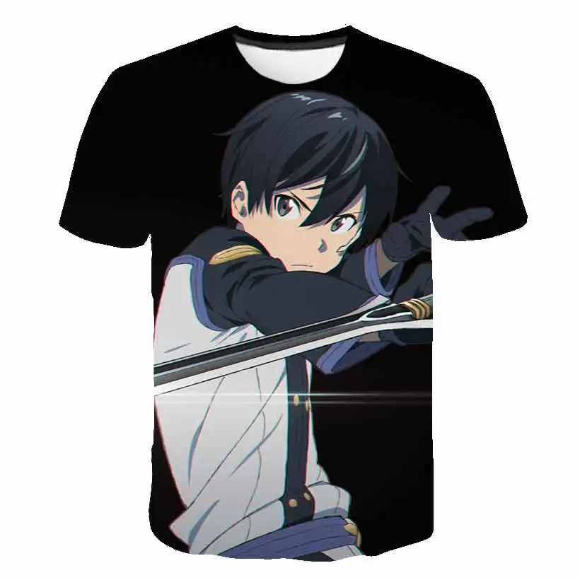 Anime 3D-printed Sword Art Online T-shirt Streetwear Men's