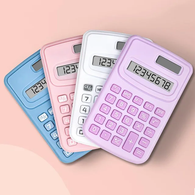 Calculatrice scientifique solaire, Mini calculatrice de bureau, grand écran, calculatrice mignonne, calculatrice Portable auxiliaire d'apprentissage 1