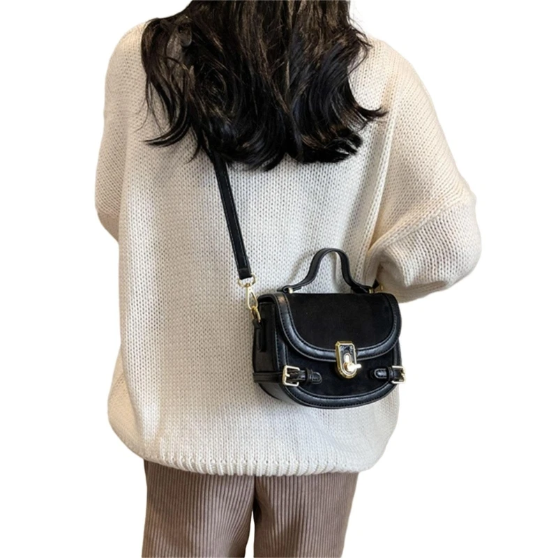 Trendy Single Shoulder Bag for Women Spacious Crossbody Handbag for Daily Use E74B