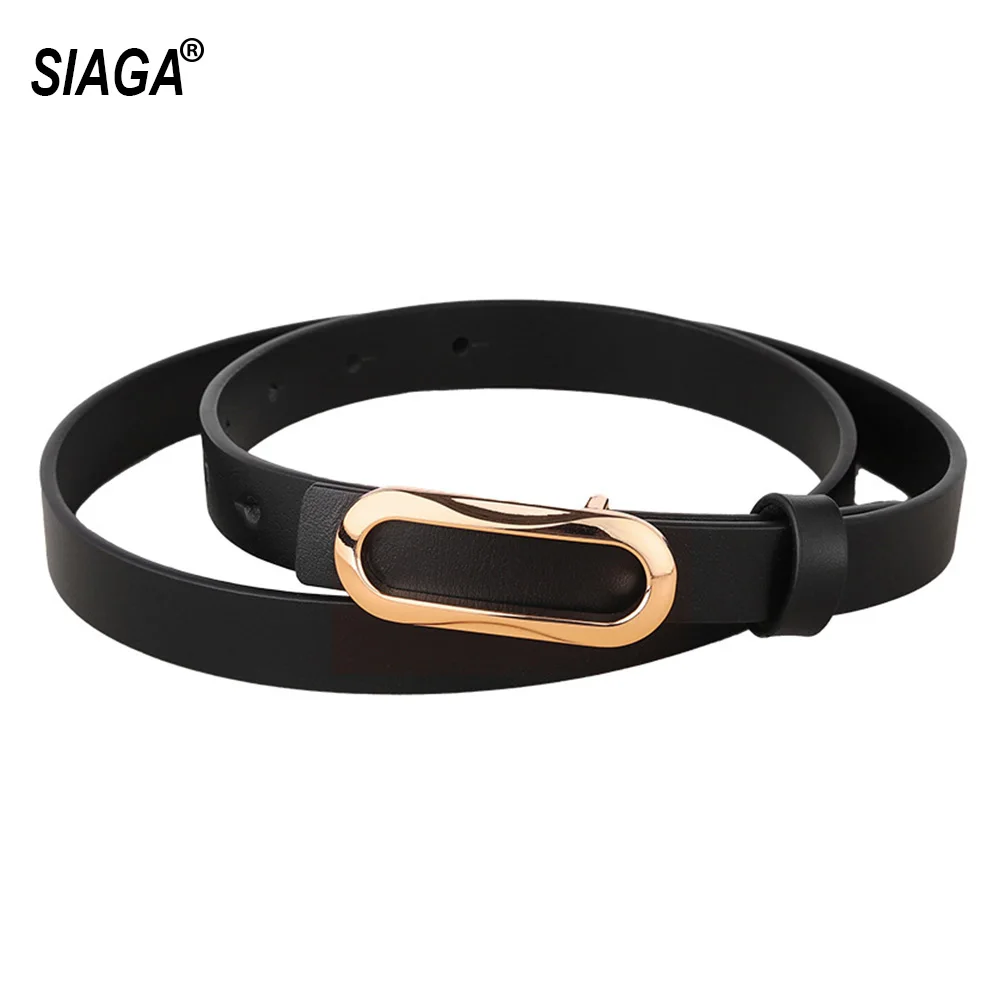 

Top Quality Solid Cow Skin Leather Belts for Women 1.8cm Wide