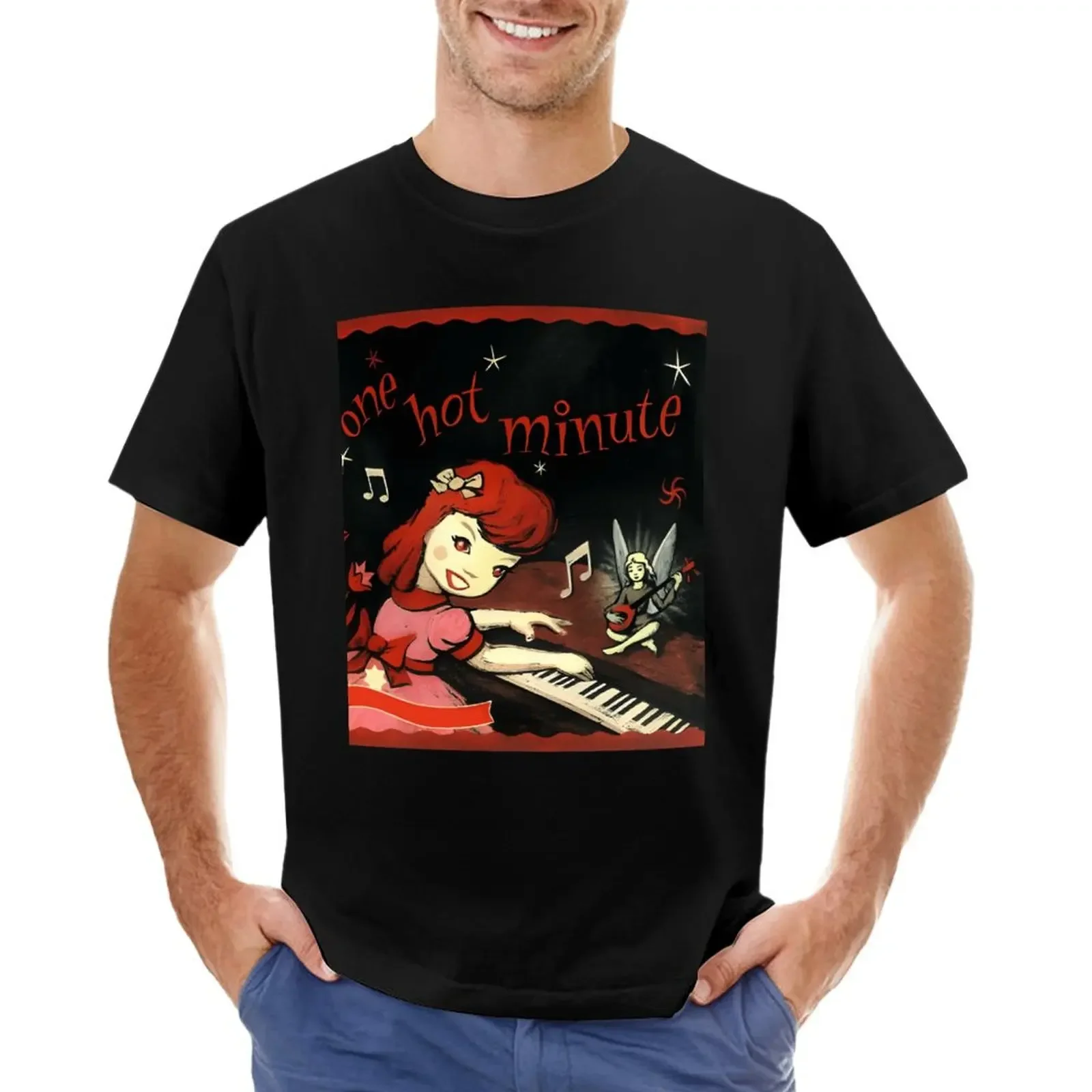 One Hot Minute 앨범  피아노 연주 티셔츠, 소년 동물 프린트, 고상한 미적 의류, 디자이너 티셔츠