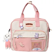 

Large Capacity Student Bags 2022 New Canvas Bag Girls Boys Shoulder Simple Handbag Postman Bag