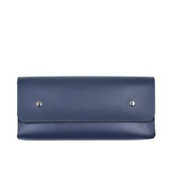 Reinforced PU Leather Durable & Shockproof Protective Case Sleeve Bag - Lightweight Accessory Kit for Switch 2nd Gen (Dark Blue)
