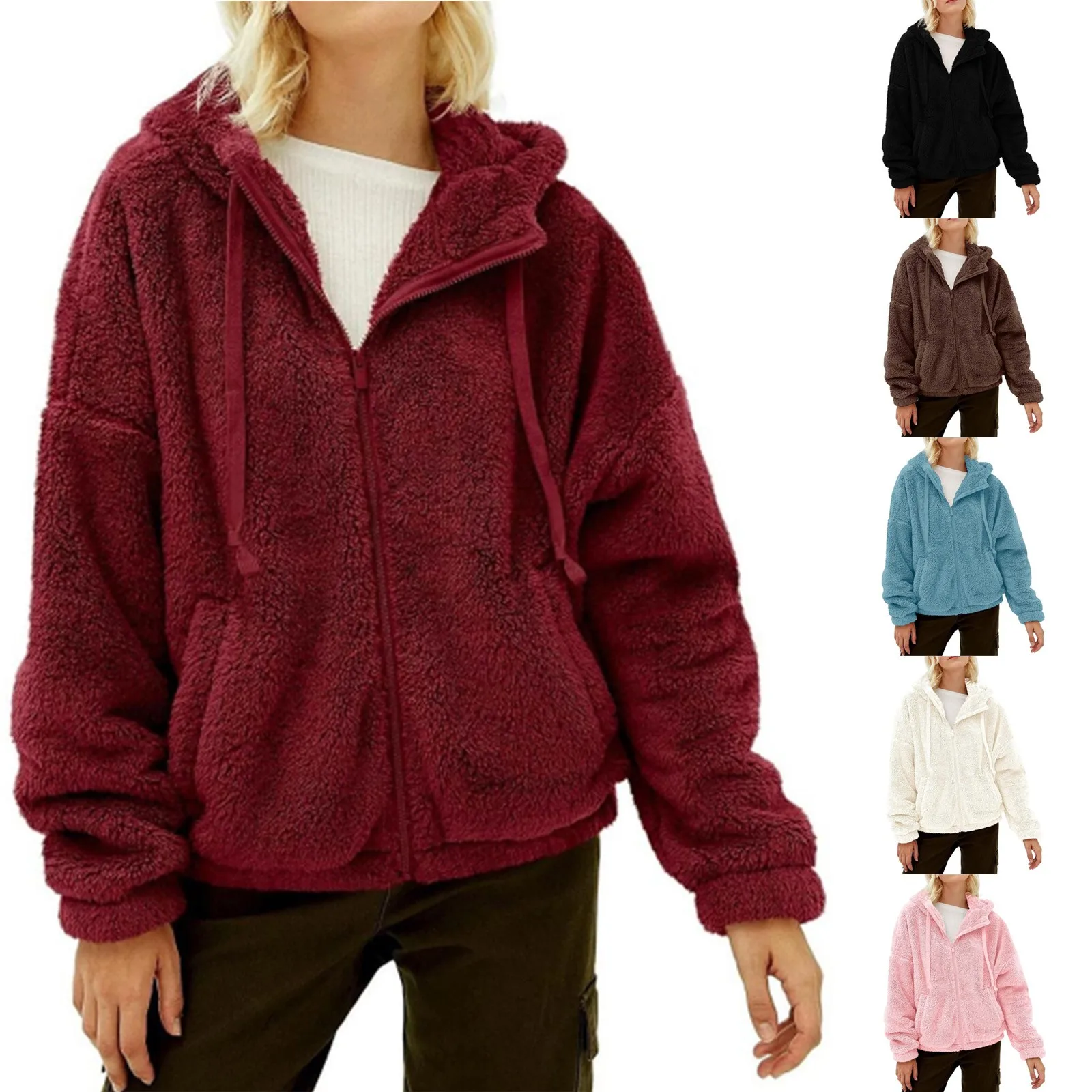 

Женская милая Толстовка Повседневная Толстовка h на молнии с милым капюшоном Свободная блузка теплое пальто женская футбольная куртка