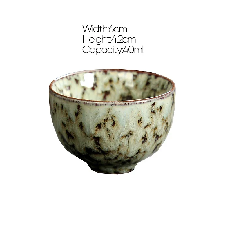 1pcs Mini Tea Bowl Kiln Transformation Ceramic Tea Cup Chinese Kung Fu Teacup Espresso Coffee Cups Household Afternoon Teacups images - 6