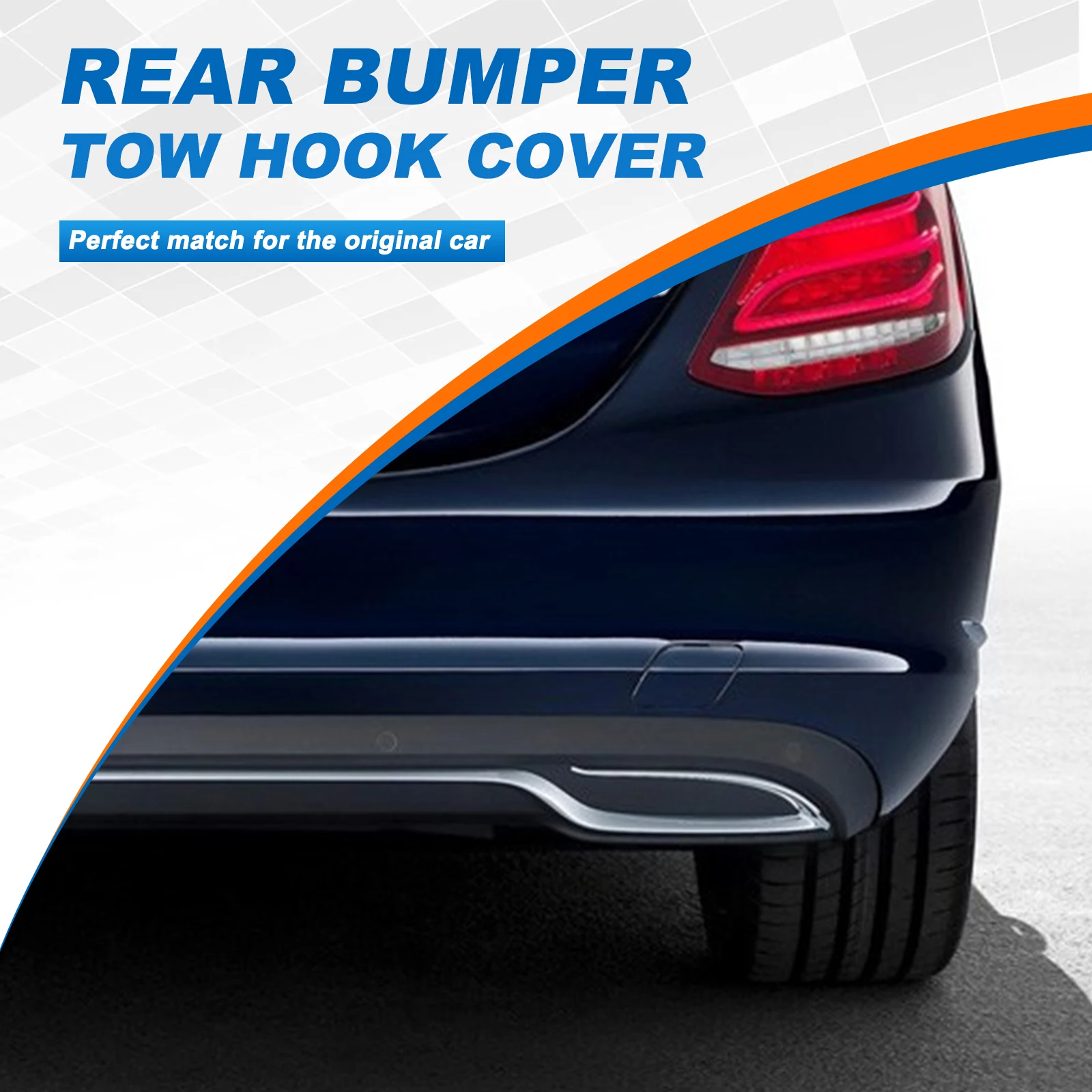 Rear Bumper Tow Hook Cover For Mercedes-Benz C-Class W205 C180 C350 2014 2015