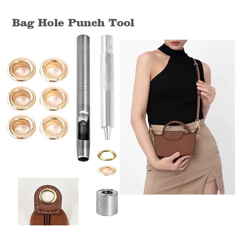 1 Set Of Hole Punch Tool Metal Eyelet Installation For Bag Hole Cloth Fabric Canvas Garment Diameter 12Mm Durable