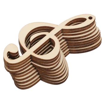 20 pezzi di note musicali in legno non finite, forniture artigianali fai da te per feste a tema concerti e decorazioni per la casa, note musicali, forniture artigianali fai da te