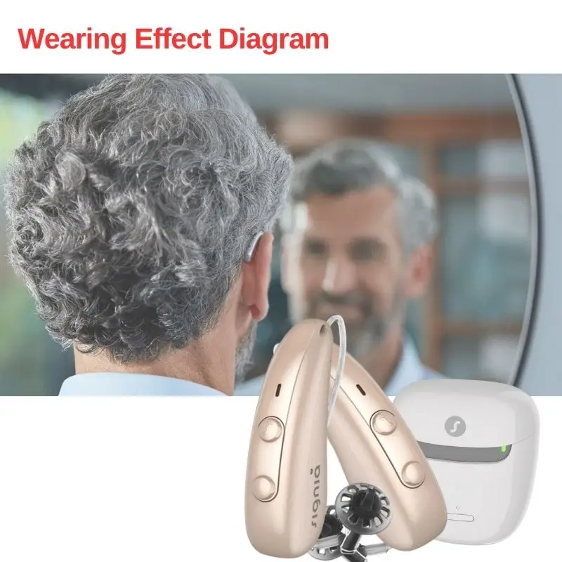 Signia Hearing Aids Pure C&G IX 110dB 1 Pair Rechargeable Bluetooth Computer Programmable（1IX 2IX 3IX 5IX 7IX）IP68 Waterproof 6