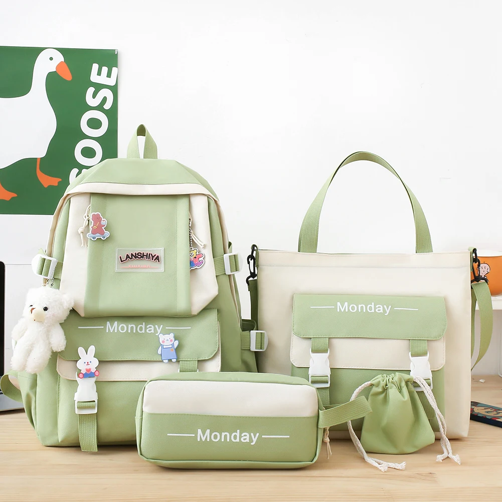 手提げ・レッスンバッグ・入園グッズ Outdoor-Inspired 4-Piece Bags for School Amazon.com: Kids Cute Tote Bags for Boys Girls Ages 4-16