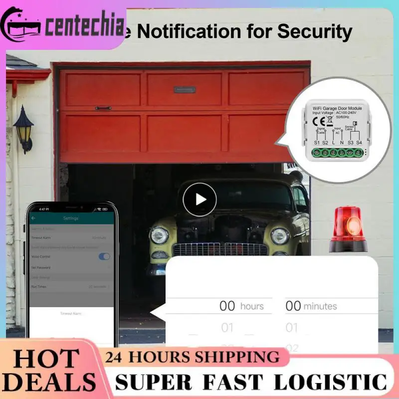 

Умный пульт управления для гаражных дверей Tuya, Wi-Fi контроллер с дистанционным управлением через приложение, работает с Alexa Home Assistant, Яндекс Алисы