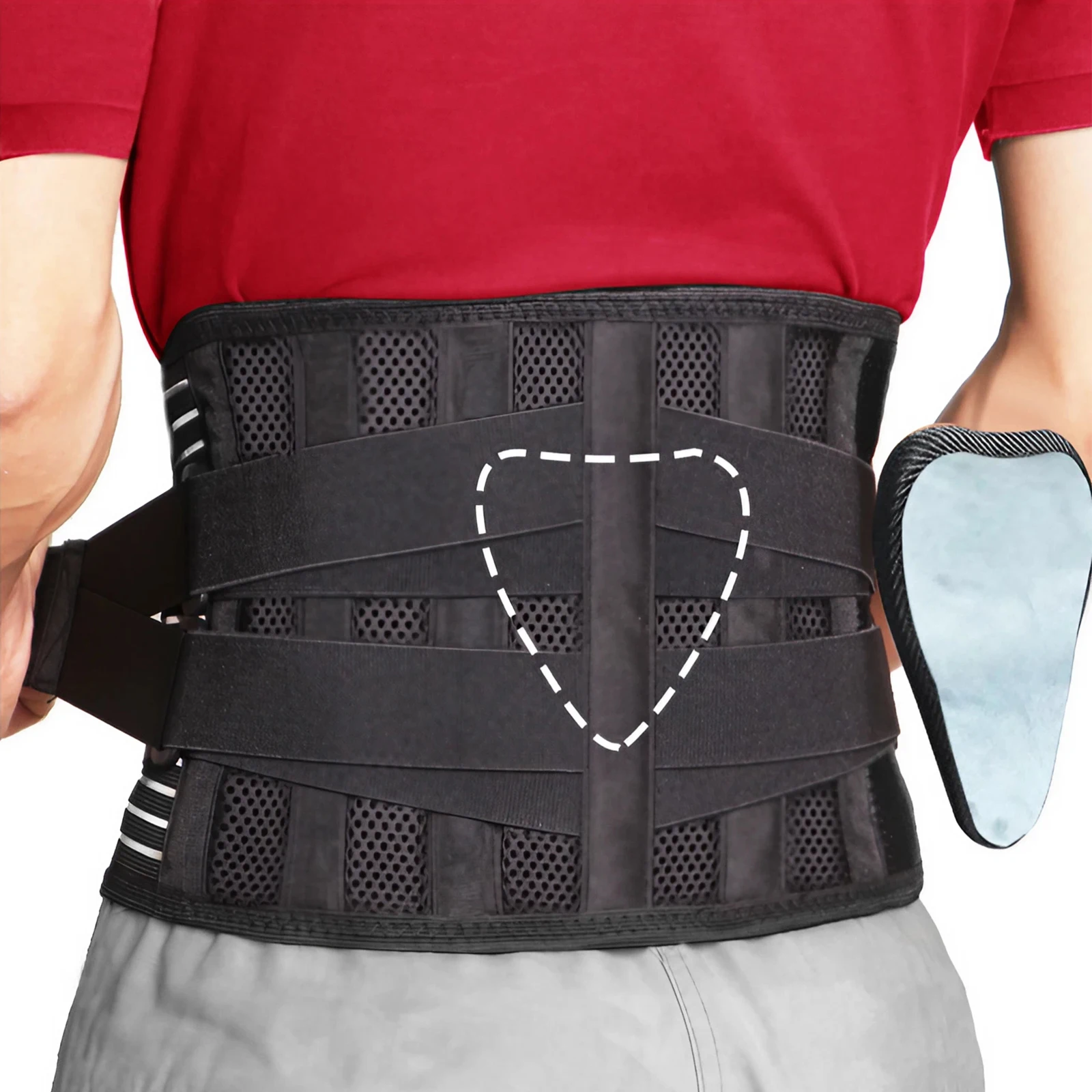 Back Support Brace for Lower Back Pain Relief Adjustable Sport Waist Brace Office Work Car back posture corrector