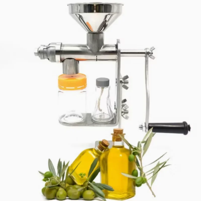 SS-01 household manual oil press portable hand cranked stainless steel oil press peanut walnut small oil press 3