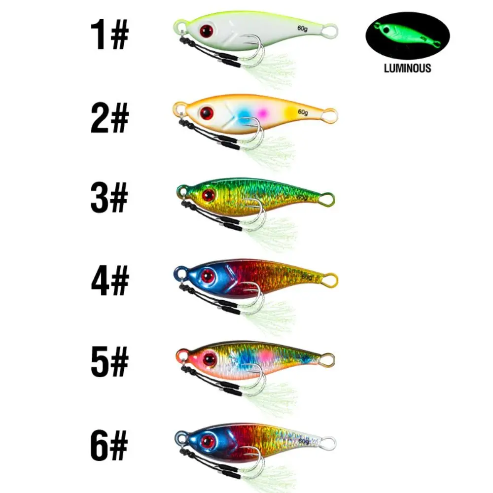 

Рыболовная приманка 40 г 60 г, рыболовная приманка, многоцветные железные плавающие приманки в форме гольяна, искусственные приманки для рыбалки