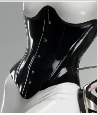 New Latex Waist clip Corset Rubber Gummi Catsuit Ganzanzug Halloween Fashion Uniform Cosplay