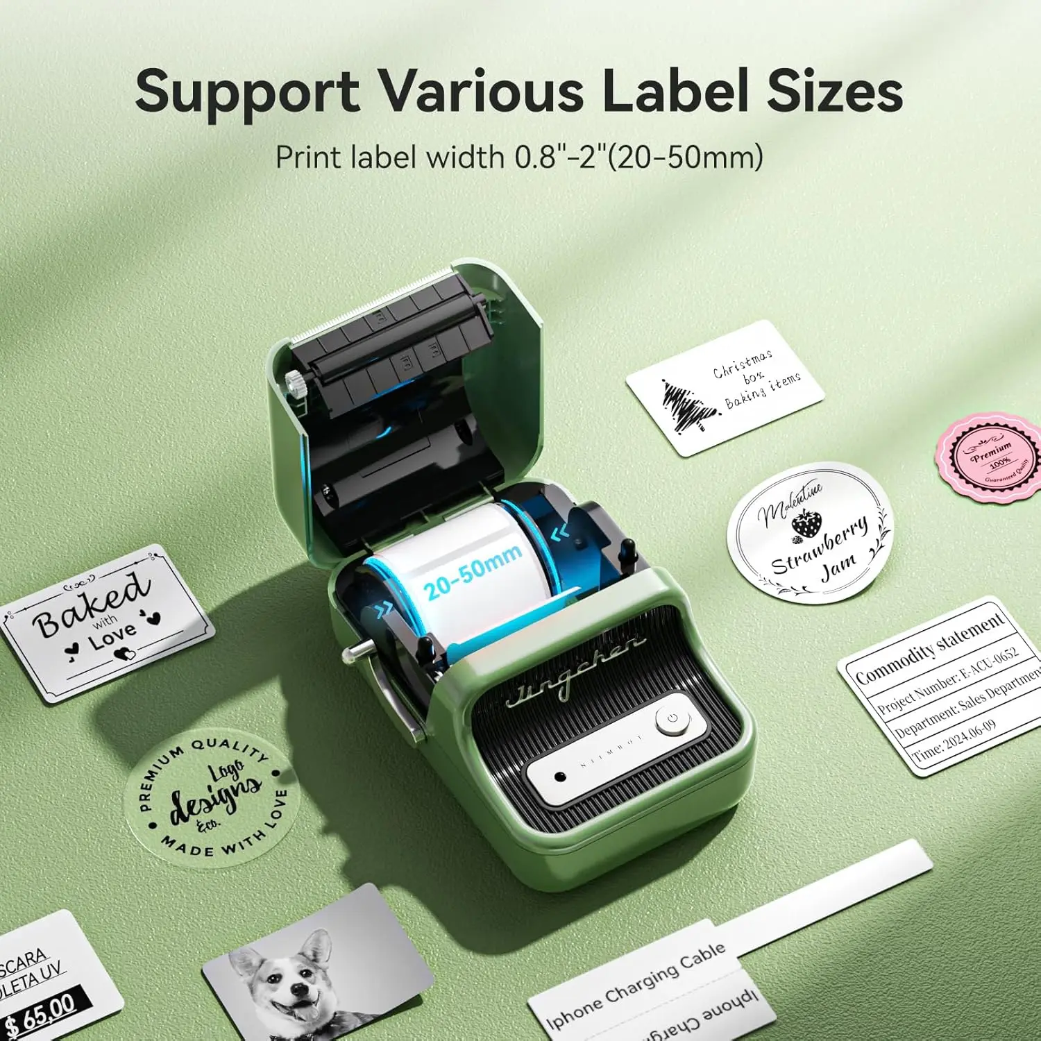 300dpi Niimbot B21 PRO Thermal Label Sticker Print Maker Bluetooth Mobile Wireless Printer for Business Home Office use 20-50mm