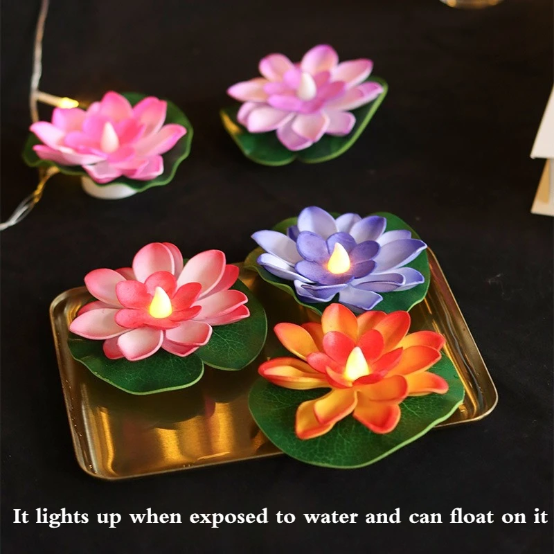 Illuminating Lotus Flower Water Lamp - Festive Decor & Ambient Lighting Accessory