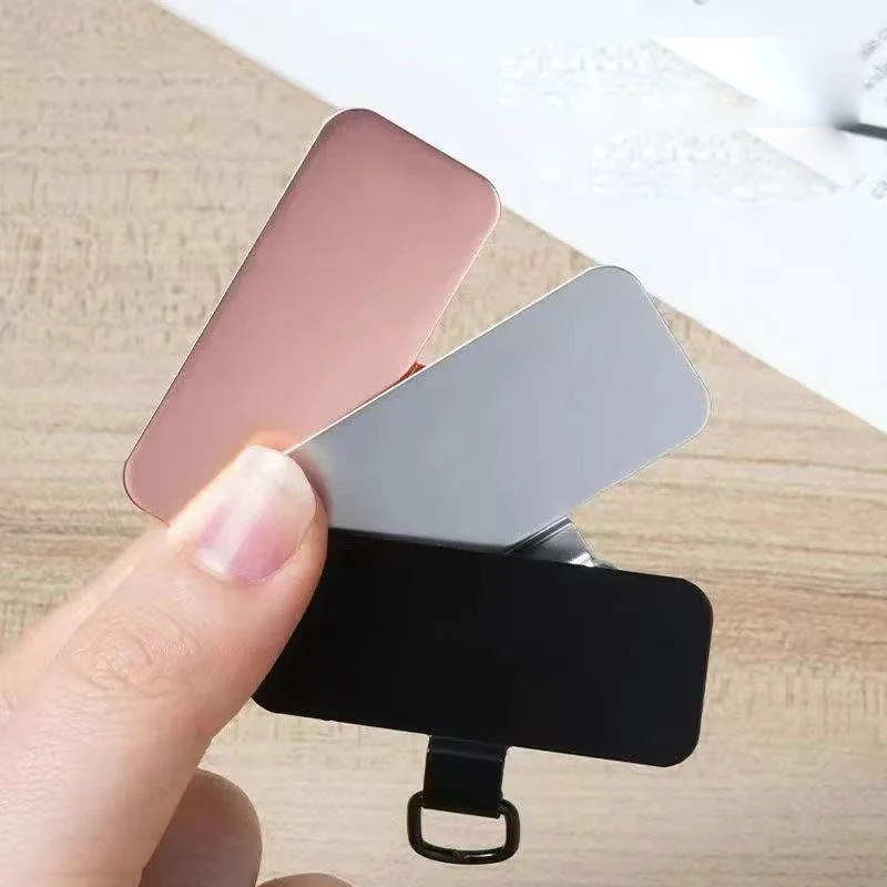 Phone Lanyard 1/4 pcs Universal Metal Gasket Patch Mobile Phone Sling Rope Card Clip Strap Hang Cord Tab