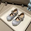 Fashion Baby Girl Princess Rhinestone Silk Shoes Infant Toddler Child Flat Ballet Dance Shoes Soft Shoes Party Performance Shoes 3