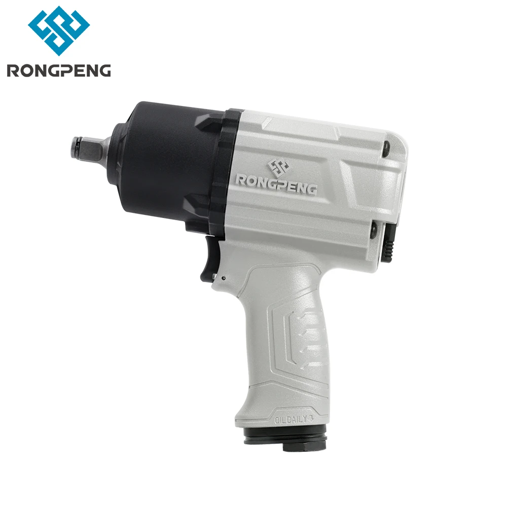 RONGPENG 1/2 Inch Professional Impact Wrench 7800RPM High Torque Pneumatic Twin Hammer Drive Power Tool