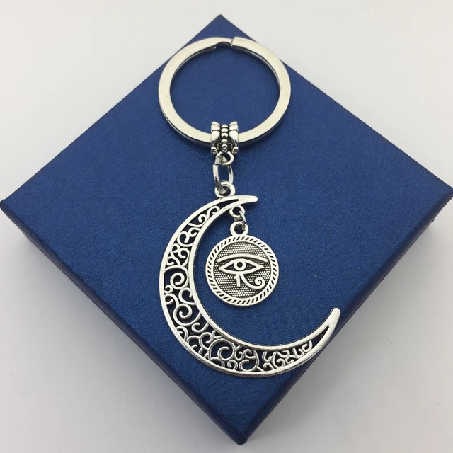 aesthetic accessories Letter Pendant Keyring Sun Star Moon Keychain Sliver  Key