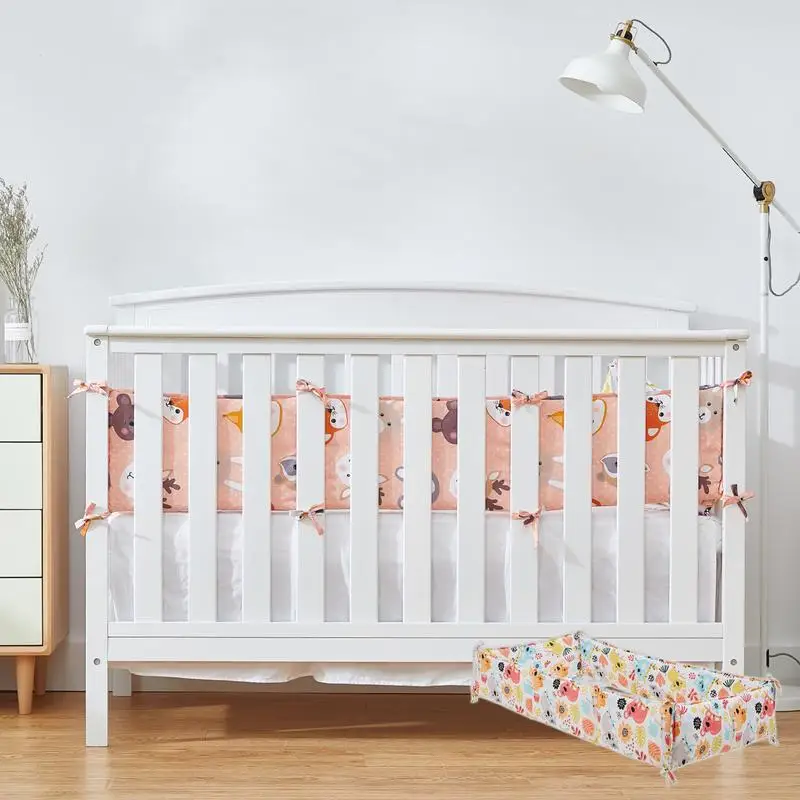 Baby Bed Protector Crib Bumper Pads for Boys And Girls Safe Protector Liner for Crib 4 Sides crib bumper