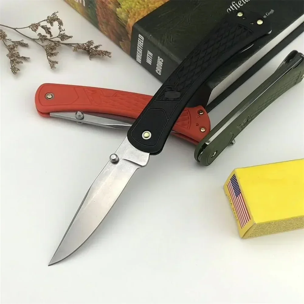 BK110 Slim Folding Knife with 440C Blade & Nylon Fiber Handle — EDC Survival Pocket Knife for Hunting, Camping & Outdoor