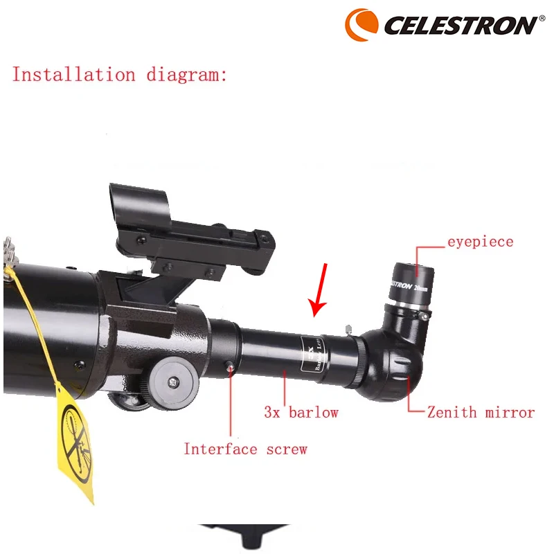 Celestron 3x Barlow  Lens  1.25 inch eyepiece Optical Lenses Plastic Professional Astronomical Telescope Accessorie 6