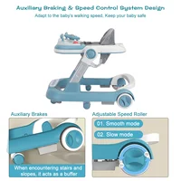 Baby Push Walker with Music Tray and Feeding Table