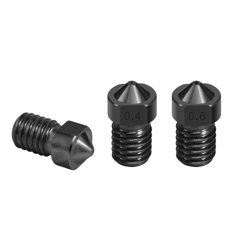 M6x1 Thread E3D Nozzle Super Hardened Steel Corrosion-Resistant High Temperature Die Steel Nozzle 1.75mm 3D Printer Parts