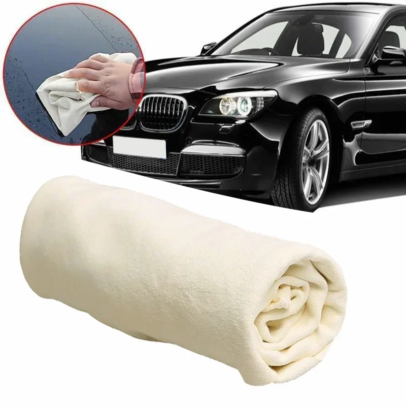 

Car Cleaning Towels 25*40cm Natural Shammy Chamois Leather Super Absorbent Drying Washing Cloth Car Home Motorcycle Washing