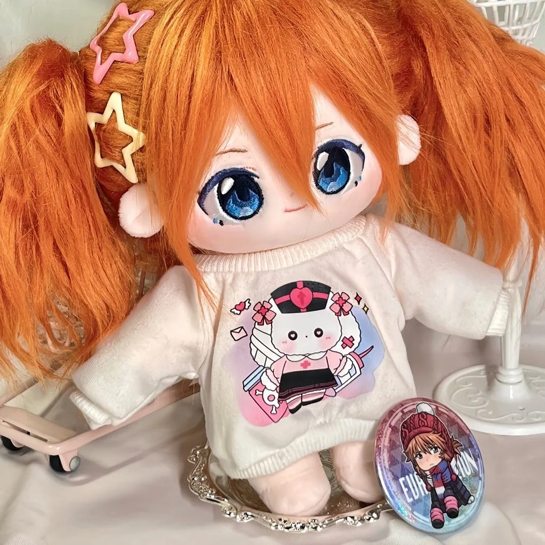 20CM NEW Anime Role Asuka Adorable Girl Plush Stuffed Doll Cotton Body Cosp...