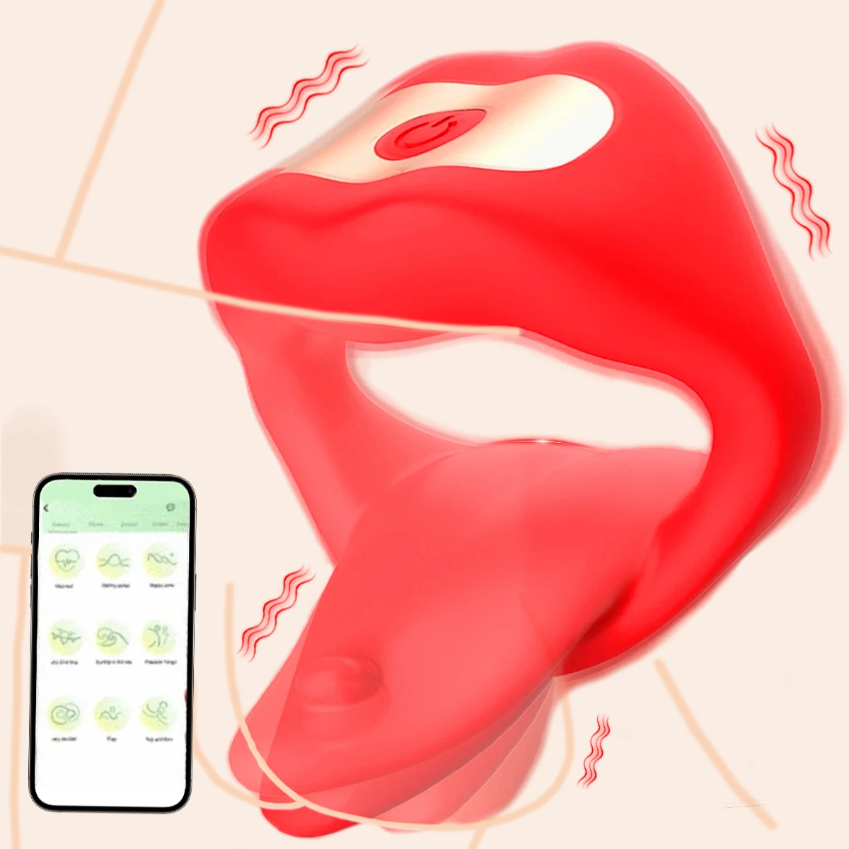 APP Control Vibrating Men Cock Penis Ring 1