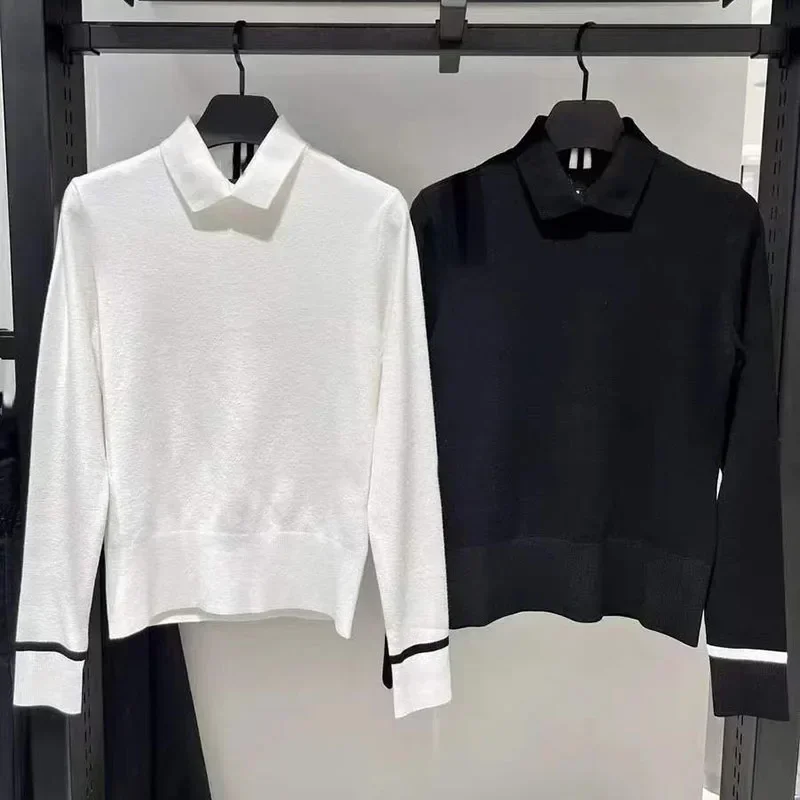 

Golf Clothing Women's Autumn Slim Fit and Warm Knit Sweater Versatile Temperament Sports Top