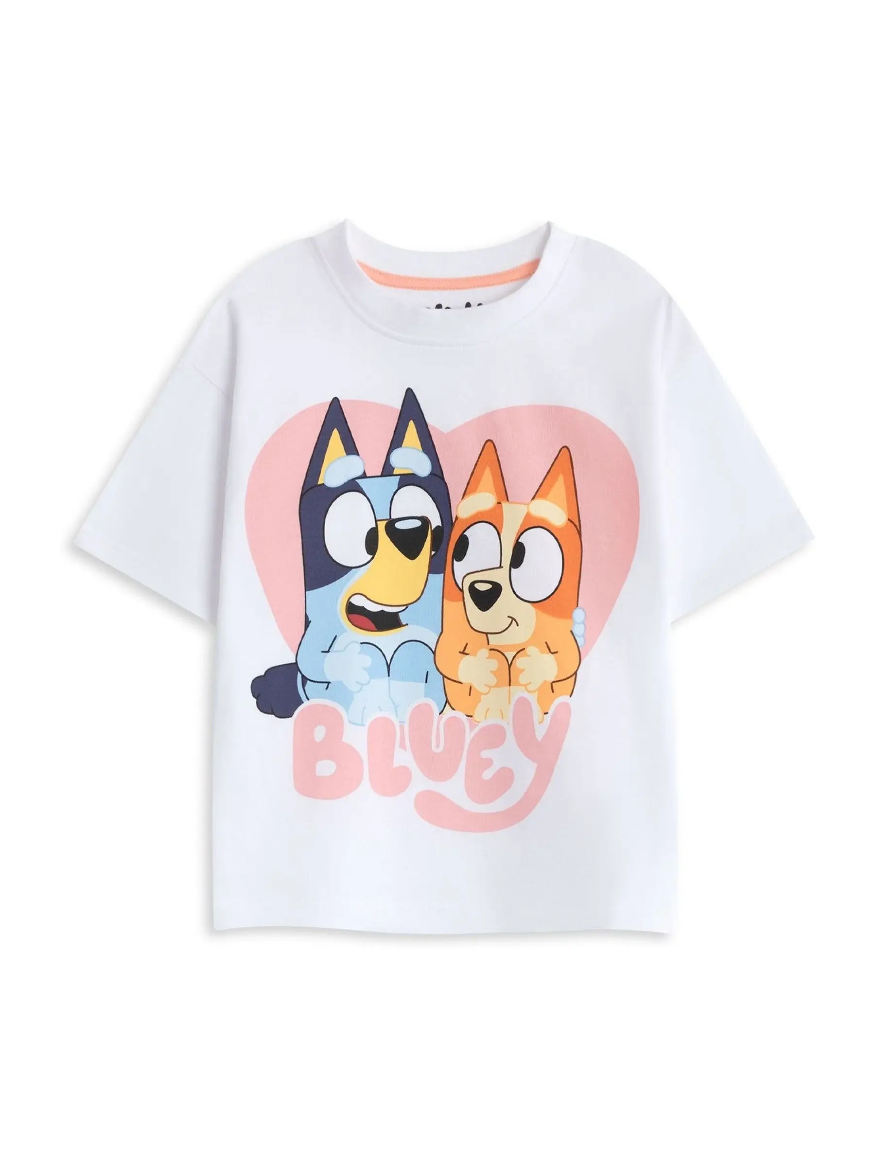 Bluey Animation 키즈 티셔츠 반바지 세트 가족 부모-자식 매칭 의상 여름 통기성 어린이 반팔 탑 비치 바지