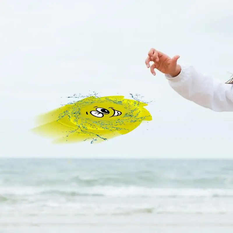 Water Splash Flying Disc Children Toys Swimming Pool Outdoor Sport Summer Beach Party Games Silicone Flying Ring for kids